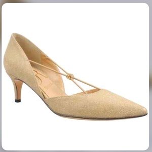 J. Renee gold shimmer heels